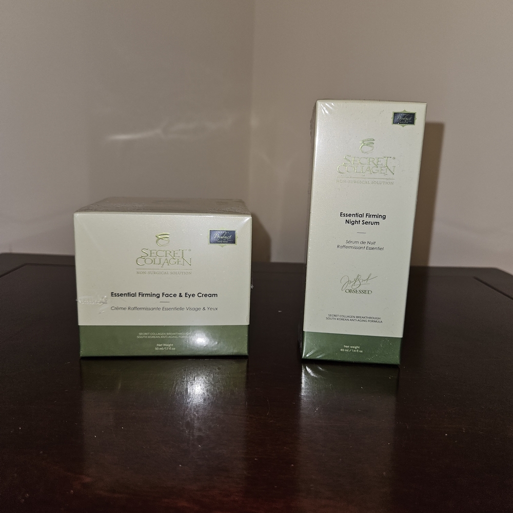 Secret Collagen Firming Night Serum And Firming Face & Eye Cream (Boxes Sealed)